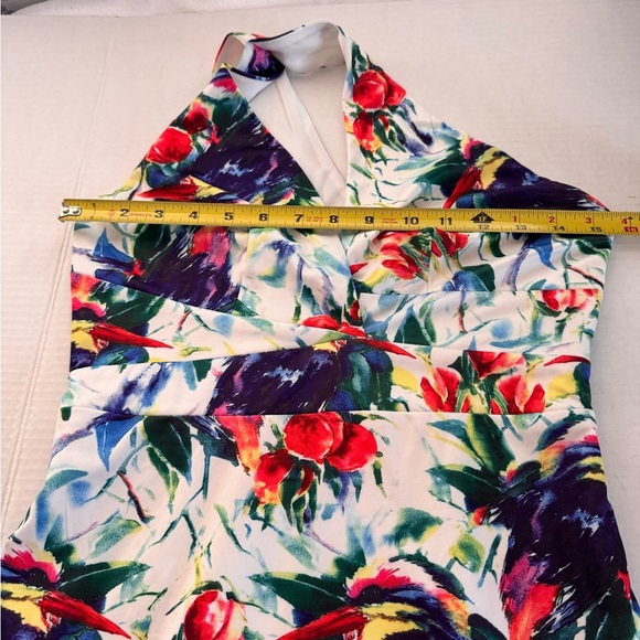 Fashion Nova Vibrant One-Shoulder Dress - Red, Blue, Green - Picture 11 of 13